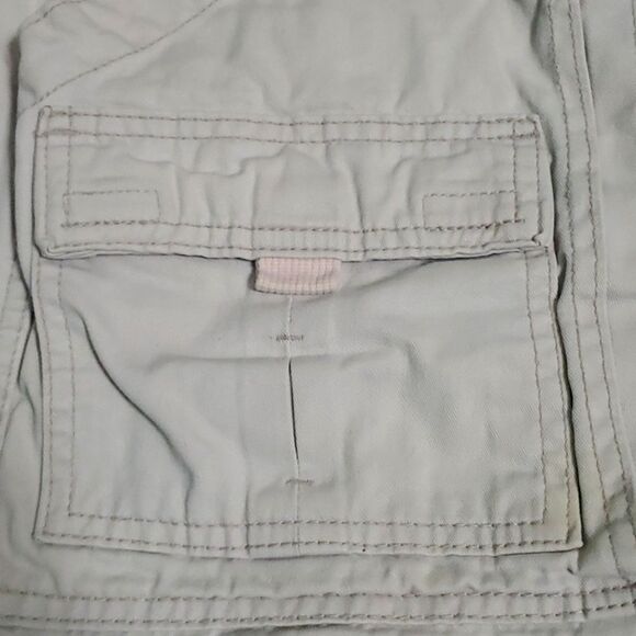 Vintage Mens Khaki Cargo Shorts Y2K Carpenter Tan Neutral Shorts - Picture 4 of 6